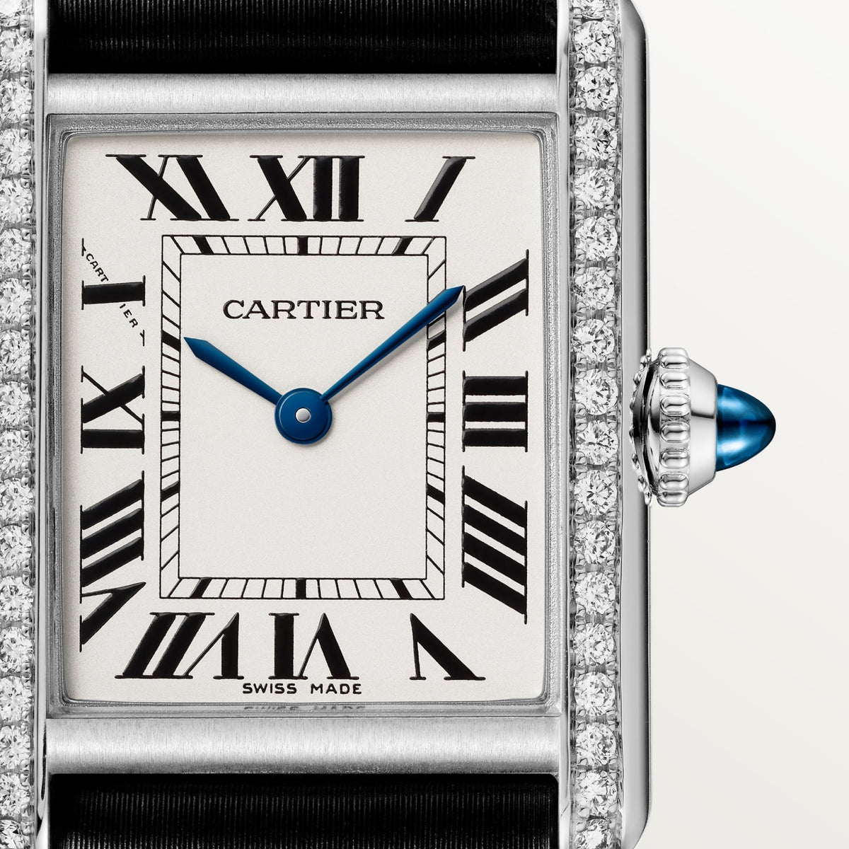 Reloj Cartier Tank Must Pequeño Acero con Diamantes W4TA0031