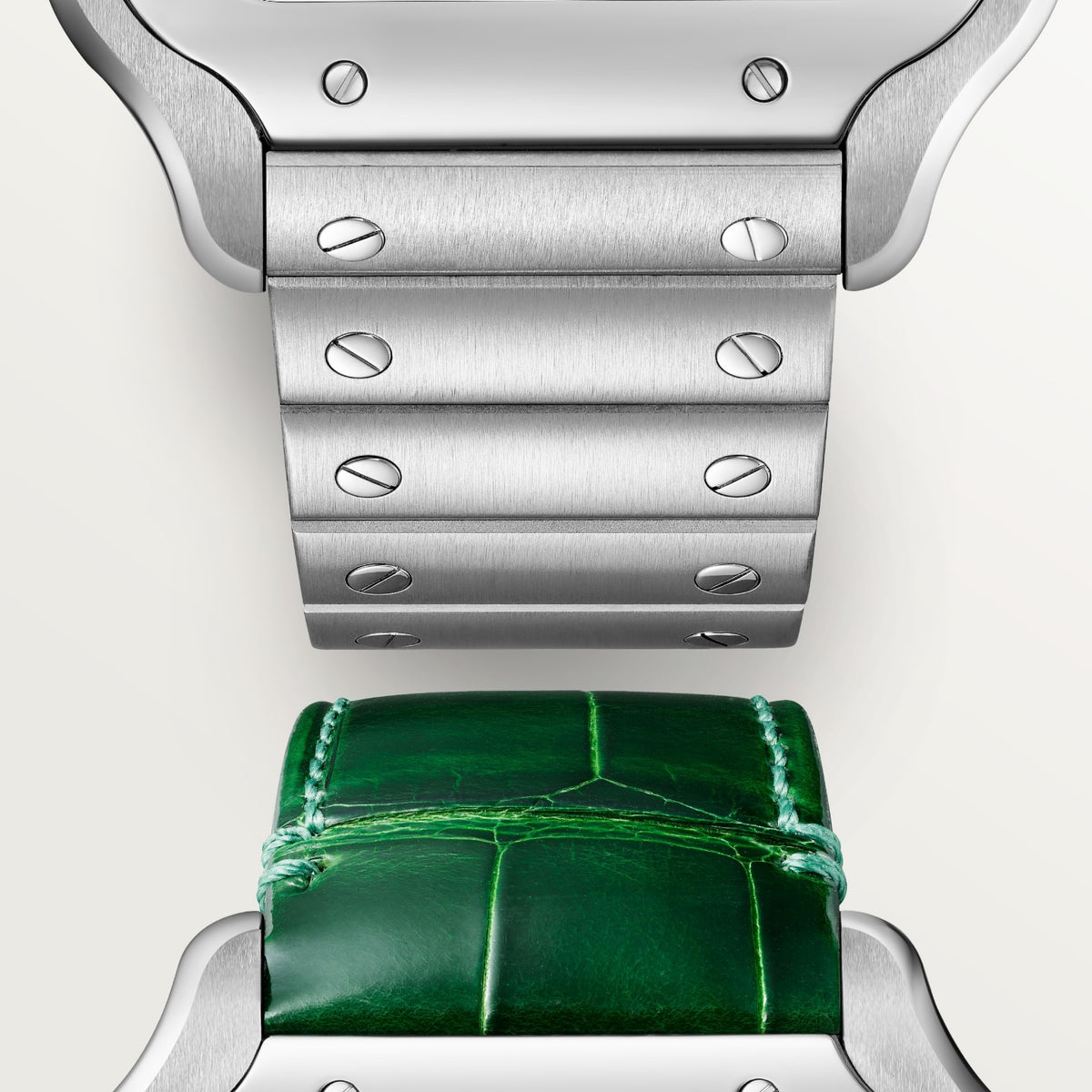 Reloj Cartier Santos Grande Acero Esfera Verde WSSA0062