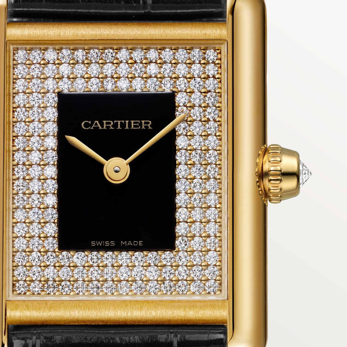 Reloj Cartier Tank Louis Cartier Pequeño Oro Amarillo con Diamantes WGTA0269