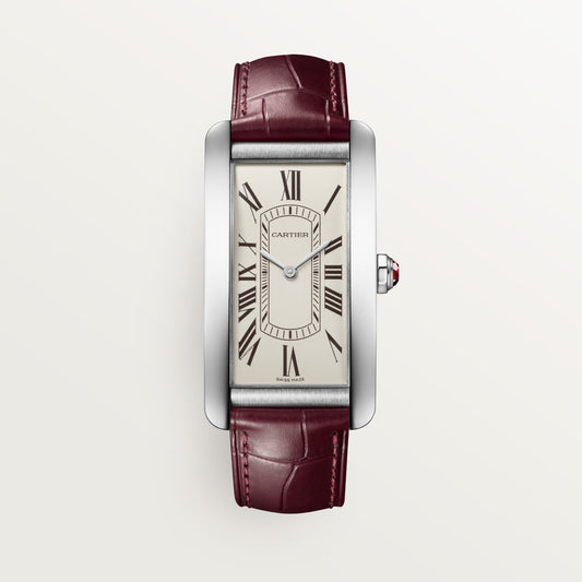 Reloj Cartier Tank Américaine Grande Platino Esfera Graneada WGTA0296