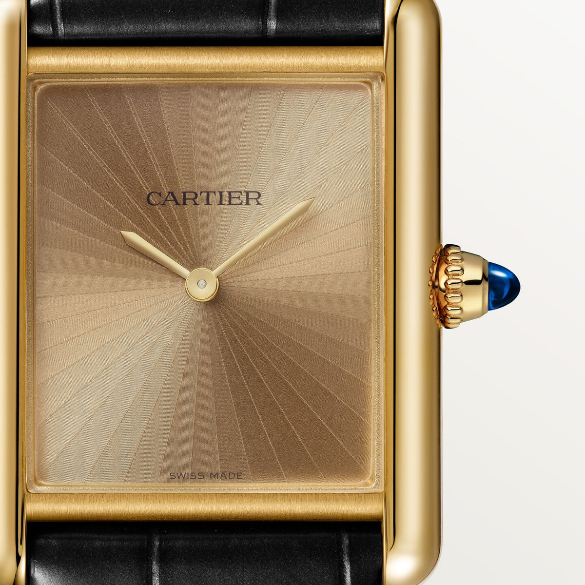 Reloj Cartier Tank Louis Cartier Mediano Oro Amarillo Esfera Dorada WGTA0211