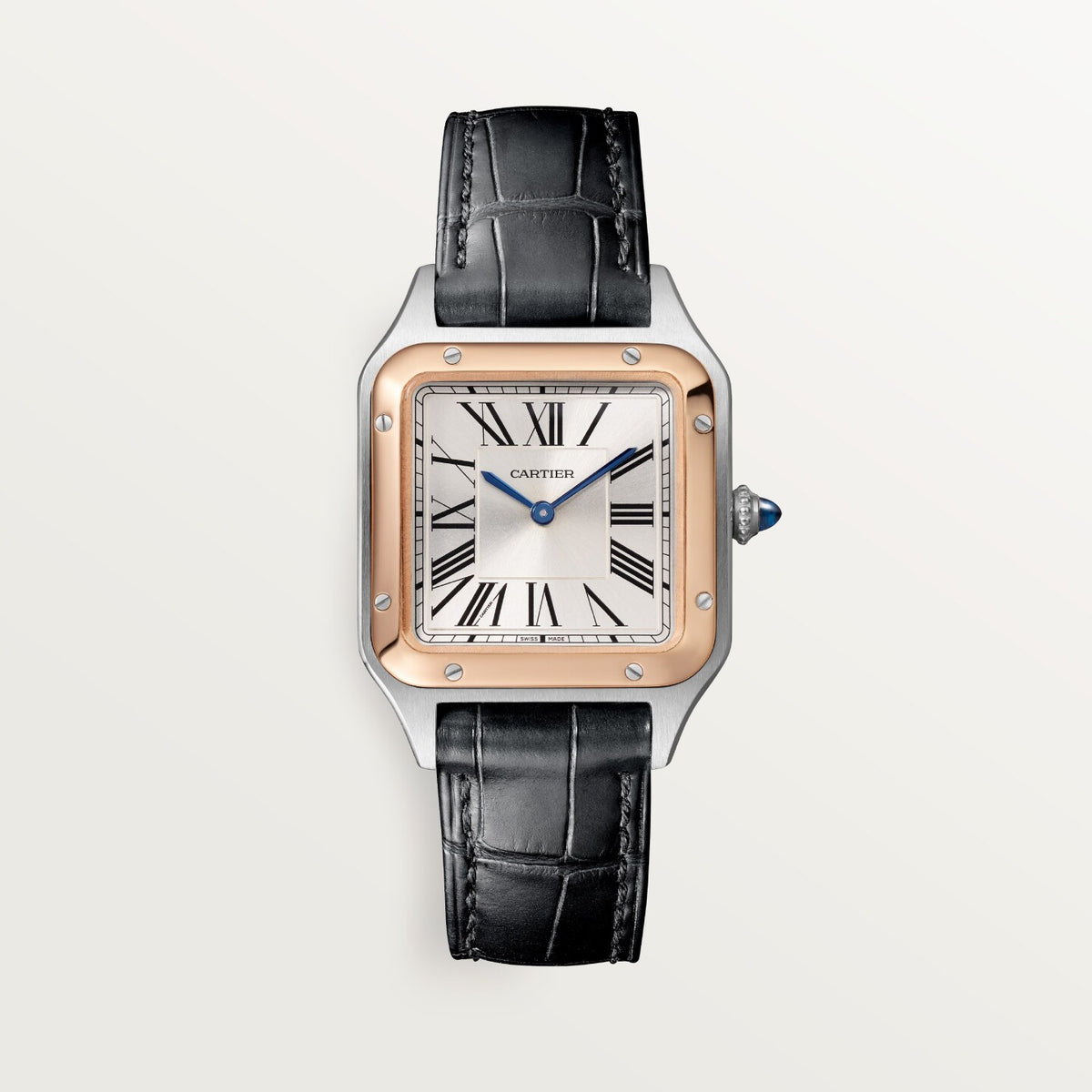 Reloj Cartier Santos-Dumont Pequeño Oro Rosa y Acero W2SA0038