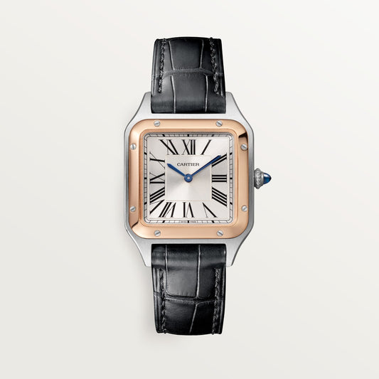 Reloj Cartier Santos-Dumont Pequeño Oro Rosa y Acero W2SA0038