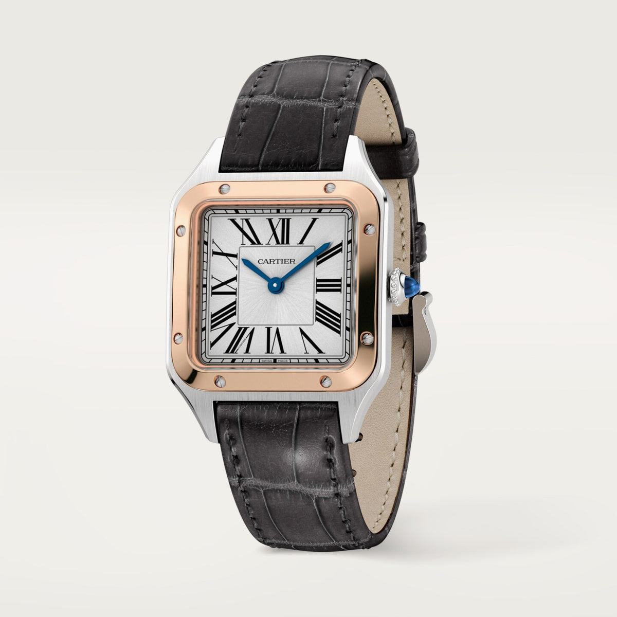 Reloj Cartier Santos-Dumont Pequeño Oro Rosa y Acero W2SA0038