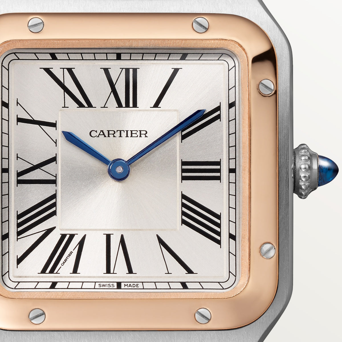 Reloj Cartier Santos-Dumont Pequeño Oro Rosa y Acero W2SA0038