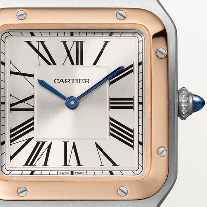 Reloj Cartier Santos-Dumont Pequeño Oro Rosa y Acero W2SA0038