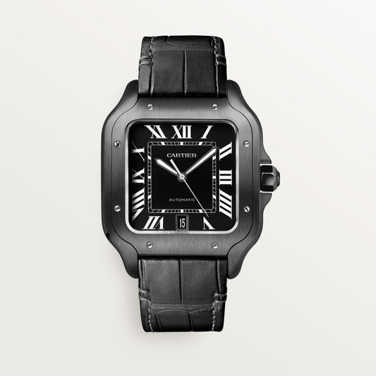 Reloj Cartier Santos Grande Acero ADLC Esfera Negra WSSA0039