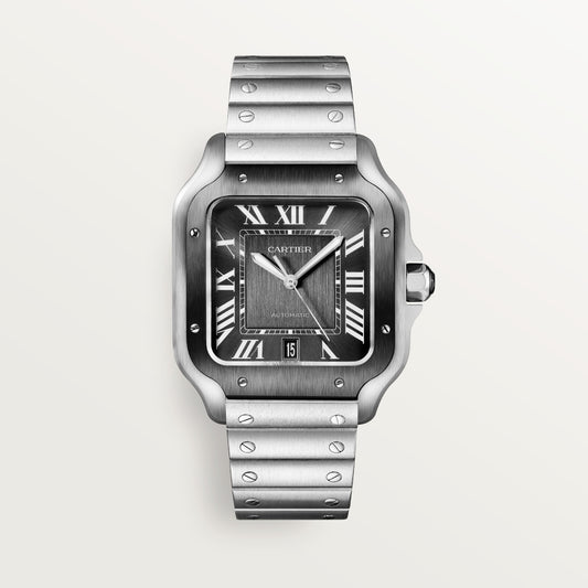 Reloj Cartier Santos Grande Acero ADLC Esfera Gris WSSA0037