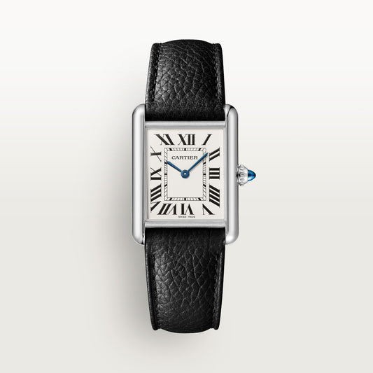 Reloj Cartier Tank Must Grande Acero Correa Negra WSTA0136