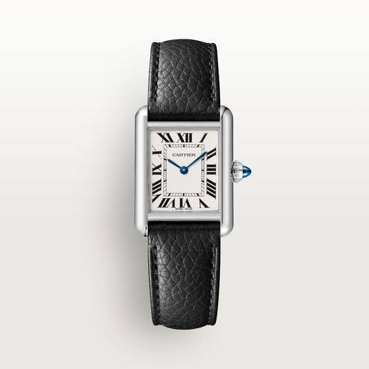Reloj Cartier Tank Must Pequeño Acero Correa Negra WSTA0135