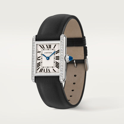 Reloj Cartier Tank Must Pequeño Acero con Diamantes W4TA0031