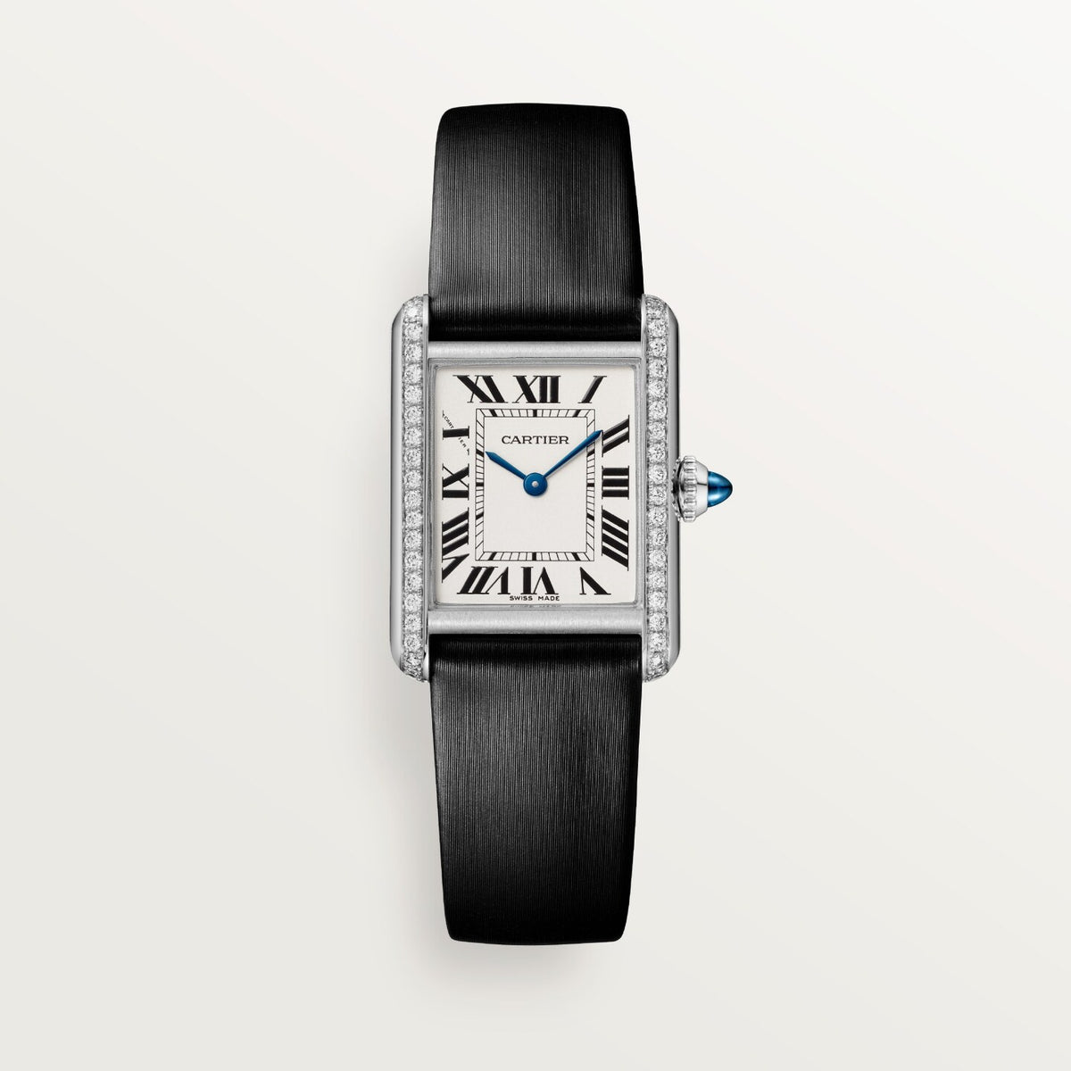 Reloj Cartier Tank Must Pequeño Acero con Diamantes W4TA0031