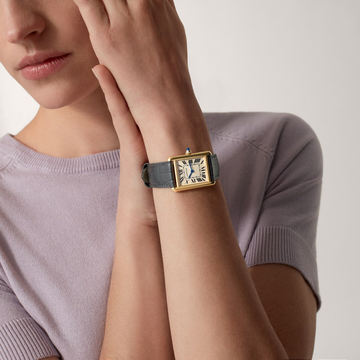 Reloj Cartier Tank Louis Cartier Mediano Oro Amarillo Cuarzo WGTA0343