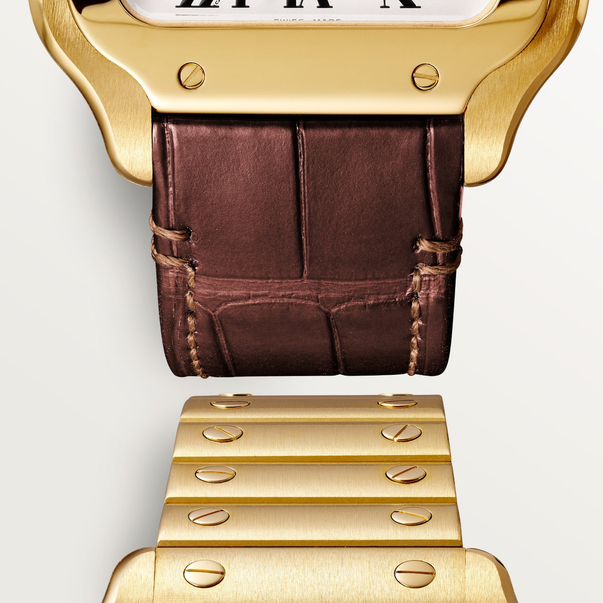 Reloj Cartier Santos Mediano Oro Amarillo WGSA0030