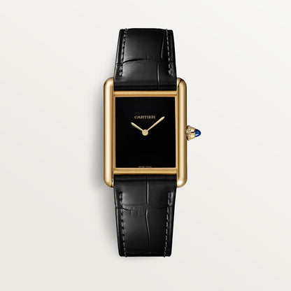 Reloj Cartier Tank Louis Cartier Mediano Oro Amarillo Esfera Negra WGTA0091