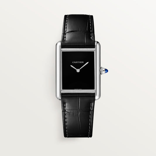Reloj Cartier Tank Must Grande Acero Esfera Negra WSTA0108