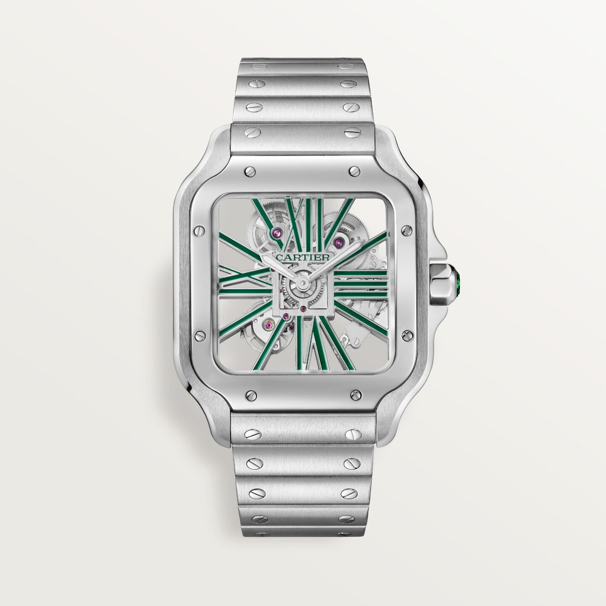 Reloj Cartier Santos Esqueleto Grande Acero WHSA0028