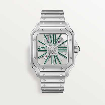 Reloj Cartier Santos Esqueleto Grande Acero WHSA0028