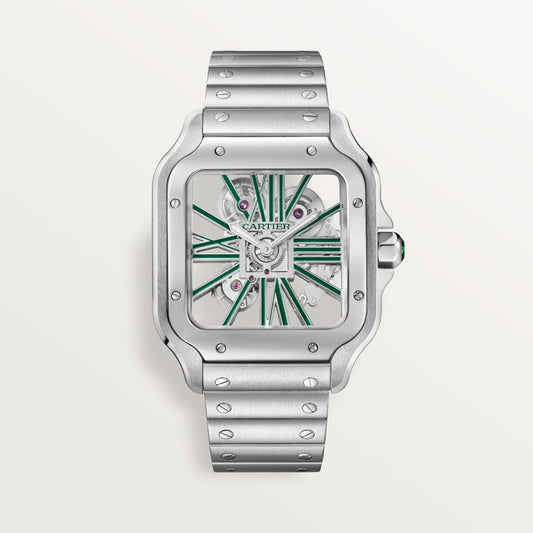 Reloj Cartier Santos Esqueleto Grande Acero WHSA0028