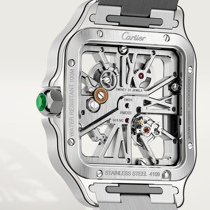 Reloj Cartier Santos Esqueleto Grande Acero WHSA0028