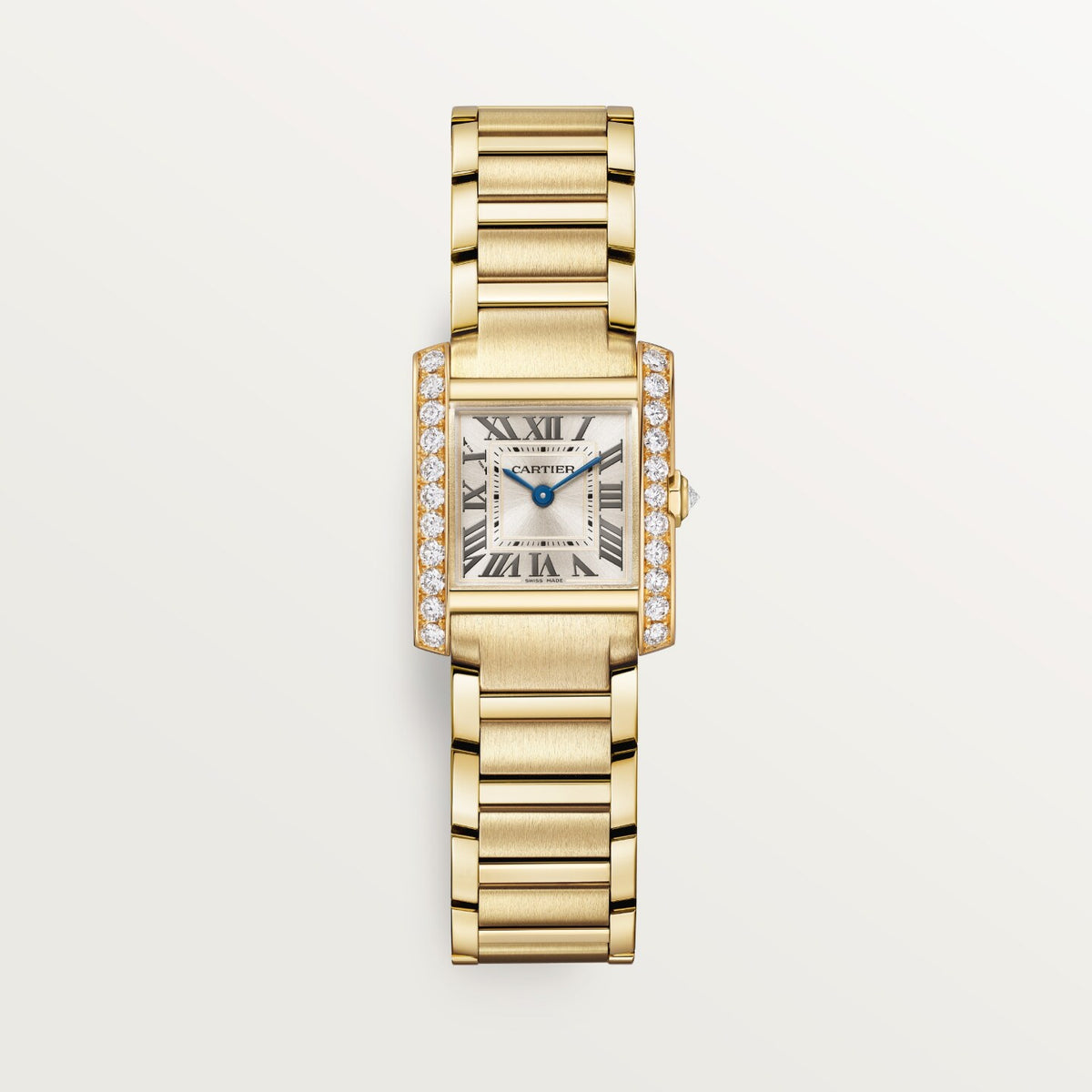 Reloj Cartier Tank Française Pequeño Oro Amarillo con Diamantes WJTA0062