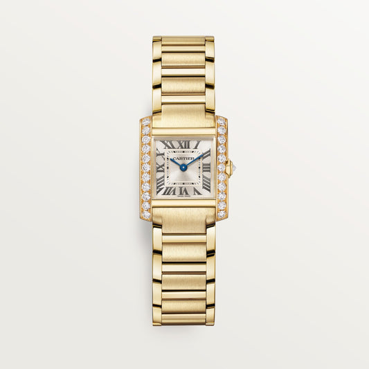 Reloj Cartier Tank Française Pequeño Oro Amarillo con Diamantes WJTA0062