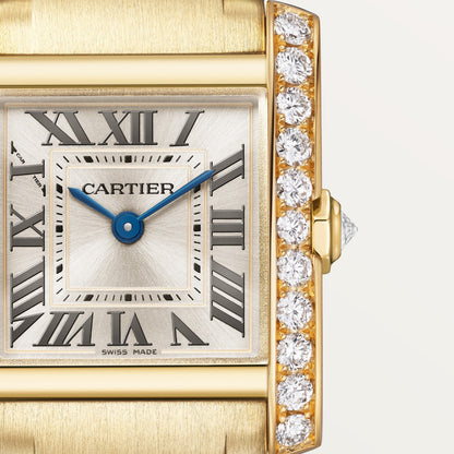 Reloj Cartier Tank Française Pequeño Oro Amarillo con Diamantes WJTA0062