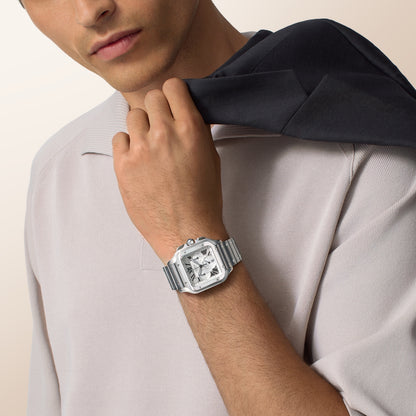 Reloj Cartier Santos Cronógrafo Grande Acero WSSA0083