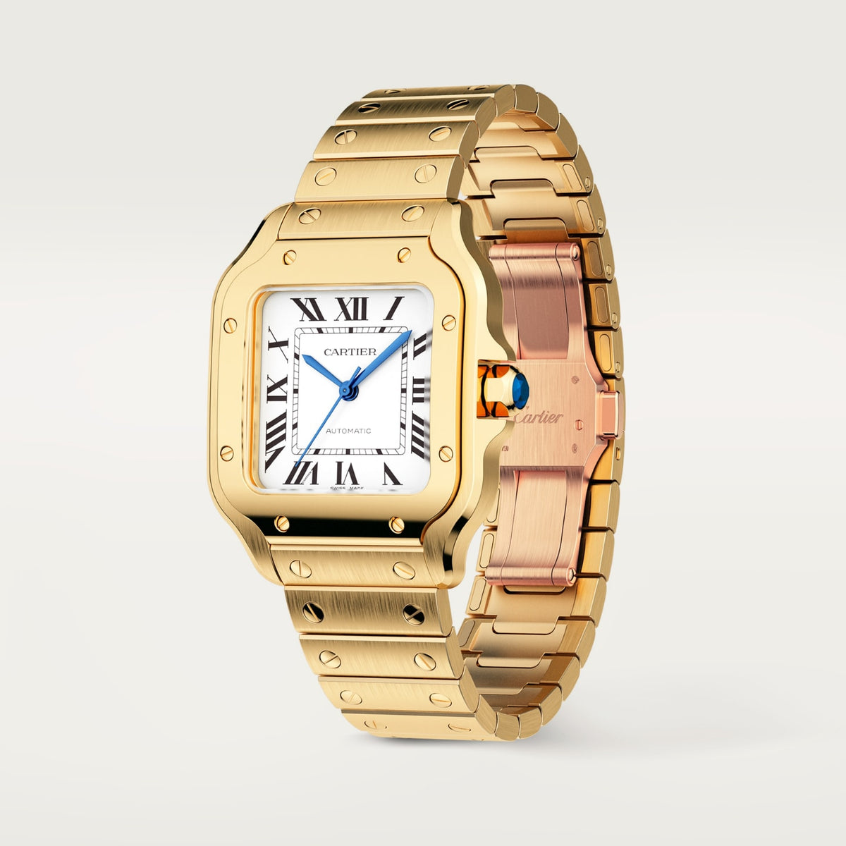 Reloj Cartier Santos Mediano Oro Amarillo WGSA0030