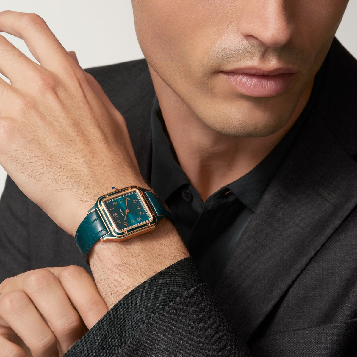 Reloj Cartier Santos-Dumont Grande Oro Rosa WGSA0098
