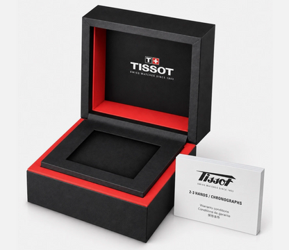 Caja original Tissot con tarjeta de garantía
