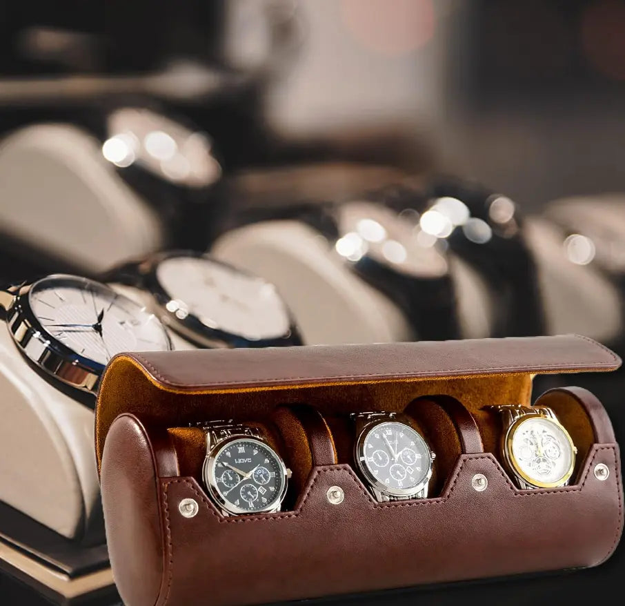 Estuche Reloj en Cuero 3 Puestos MWHITE.COM.CO