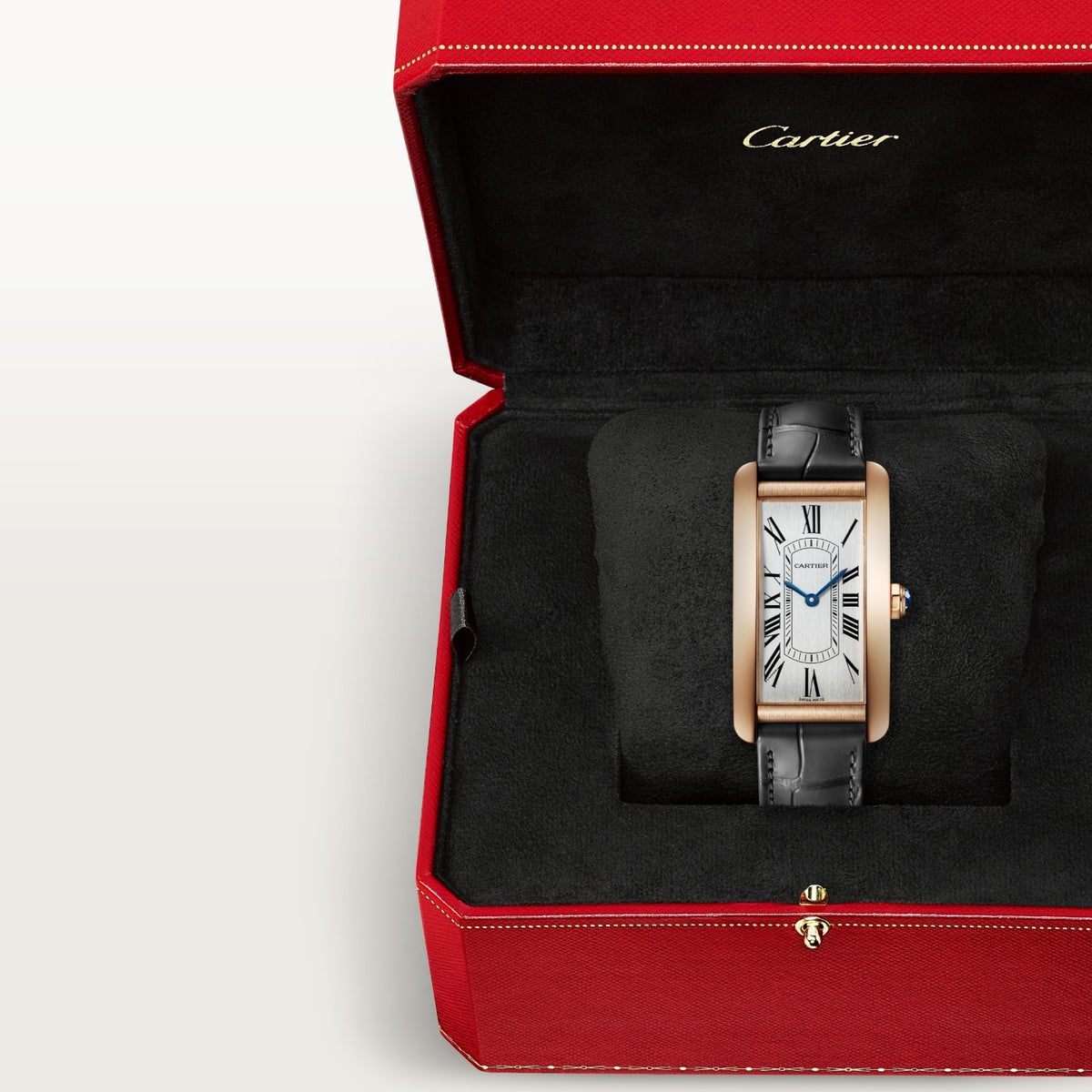 Reloj Cartier Tank Américaine Grande Oro Rosa WGTA0134