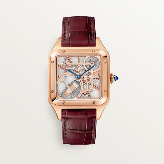 Reloj Cartier Santos-Dumont Esqueleto Microrrotor Oro Rosa WHSA0030