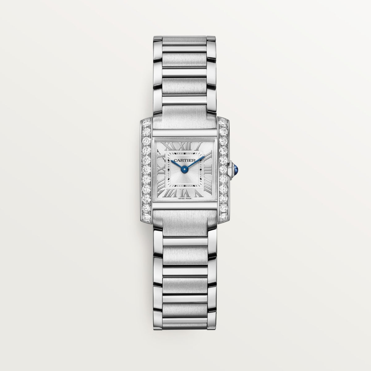 Reloj Cartier Tank Française Pequeño Acero con Diamantes W4TA0029