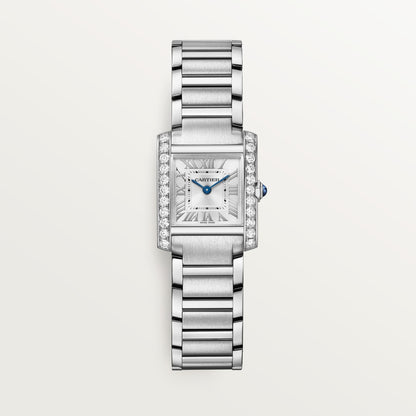 Reloj Cartier Tank Française Pequeño Acero con Diamantes W4TA0029