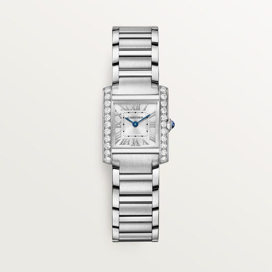 Reloj Cartier Tank Française Pequeño Acero con Diamantes W4TA0029