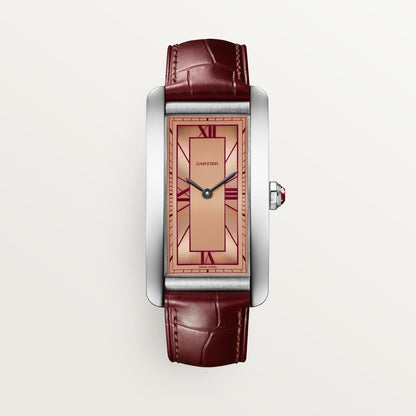 Reloj Cartier Tank Américaine Grande Platino Esfera Salmón WGTA0297