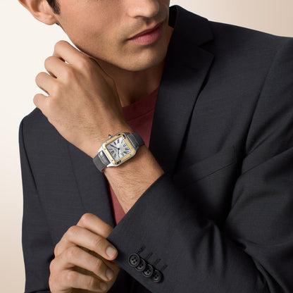 Reloj Cartier Santos-Dumont Grande Oro Amarillo y Acero W2SA0046