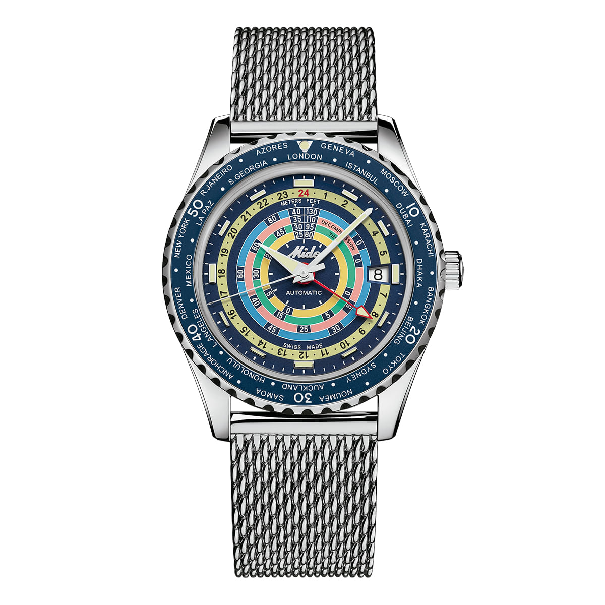 Reloj Mido Ocean Star Decompression Worldtimer M026.829.17.041.00