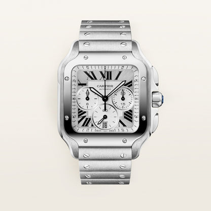 Reloj Cartier Santos Cronógrafo Grande Acero WSSA0083