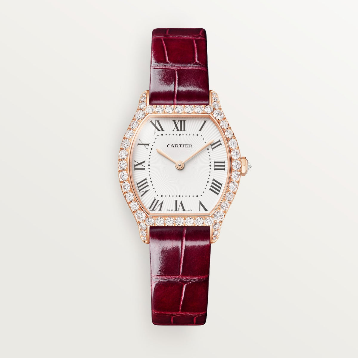 Reloj Cartier Tortue Pequeño Oro Rosa con Diamantes WJTO0012