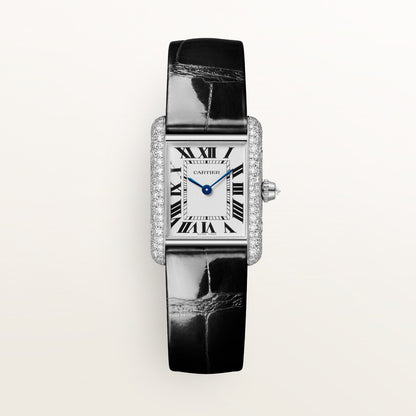 Reloj Cartier Tank Louis Cartier Pequeño Oro Blanco con Diamantes WJTA0079