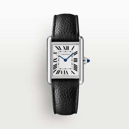 Reloj Cartier Tank Must SolarBeat Grande Acero Correa Negra WSTA0138