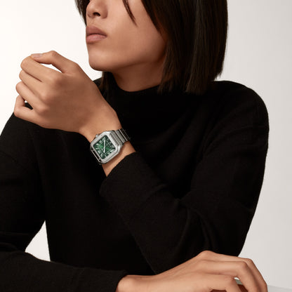 Reloj Cartier Santos Grande Acero Esfera Verde WSSA0062