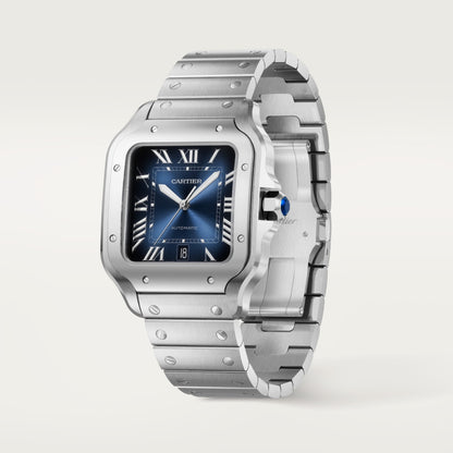 Reloj Cartier Santos Grande Acero Esfera Azul WSSA0071