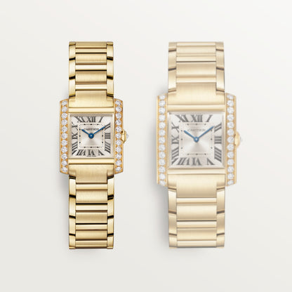 Reloj Cartier Tank Française Pequeño Oro Amarillo con Diamantes WJTA0062
