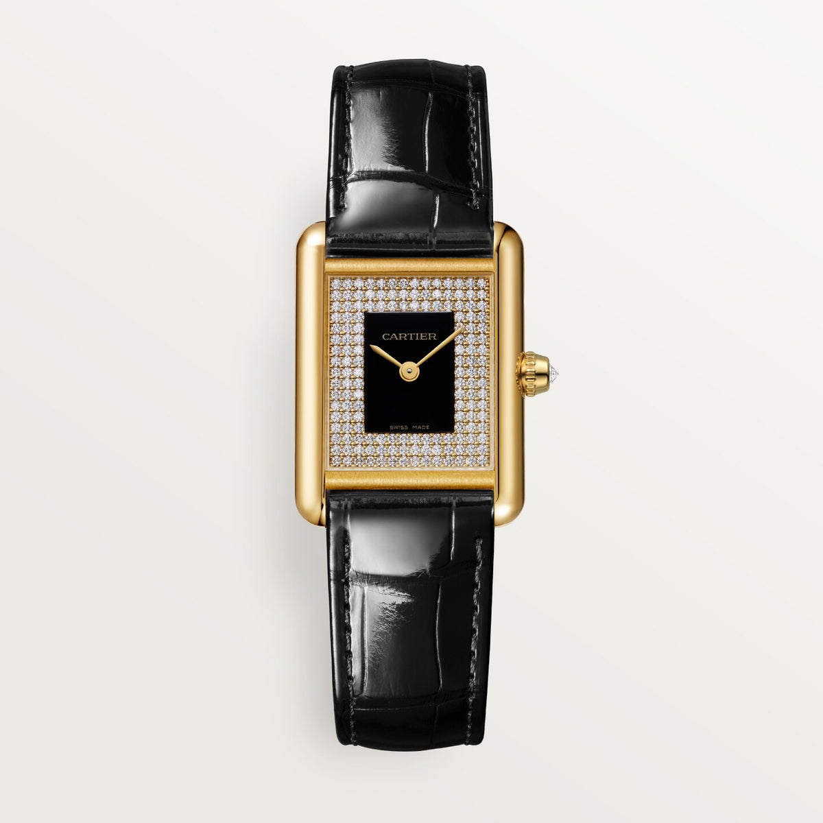 Reloj Cartier Tank Louis Cartier Pequeño Oro Amarillo con Diamantes WGTA0269