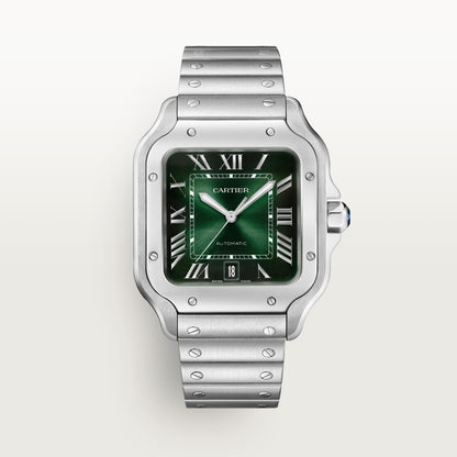 Reloj Cartier Santos Grande Acero Esfera Verde WSSA0062