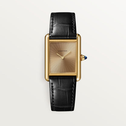 Reloj Cartier Tank Louis Cartier Mediano Oro Amarillo Esfera Dorada WGTA0211